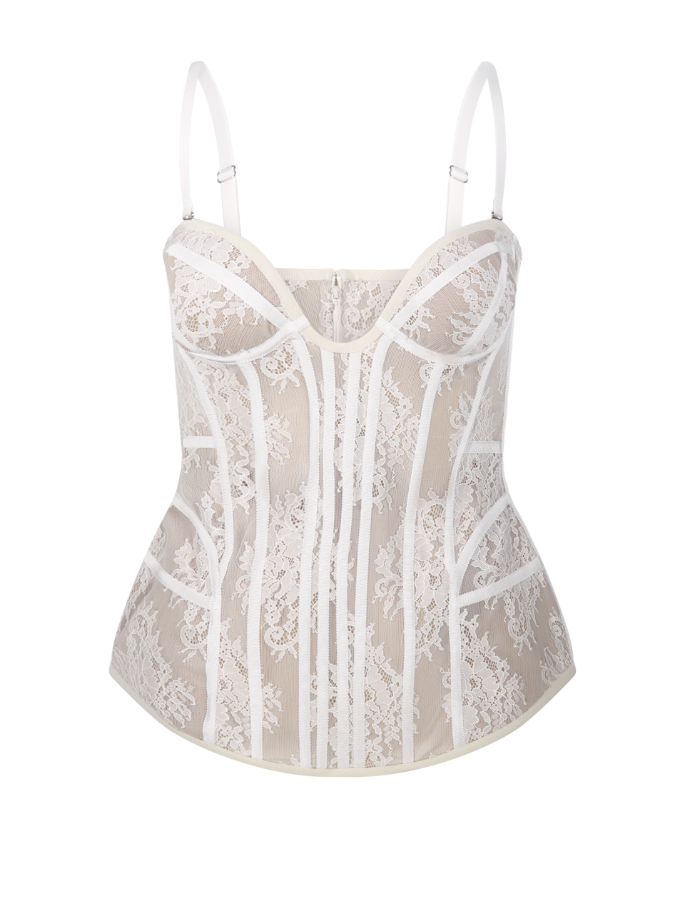 WOMAN GIUSEPPE DI MORABITO WHITE POLYAMIDE TOP/BUSTIER