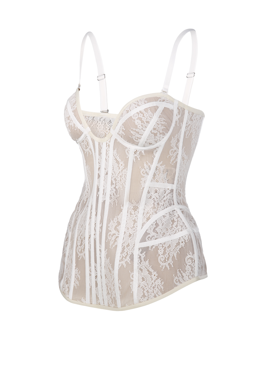 WOMAN GIUSEPPE DI MORABITO WHITE POLYAMIDE TOP/BUSTIER