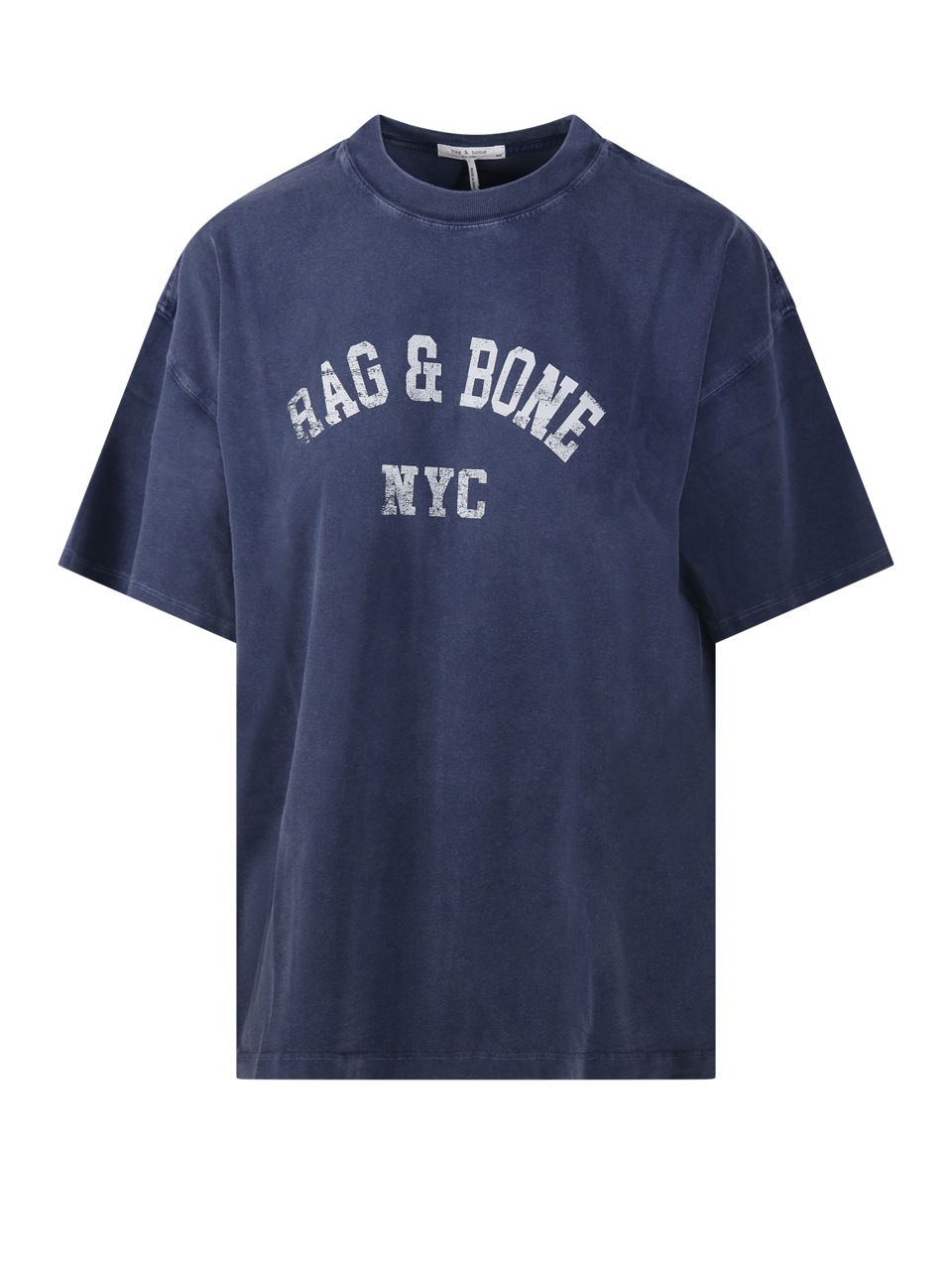 WOMAN RAG & BONE BLUE COTTON UNIVERSITY ALEX TEE-SHIRT