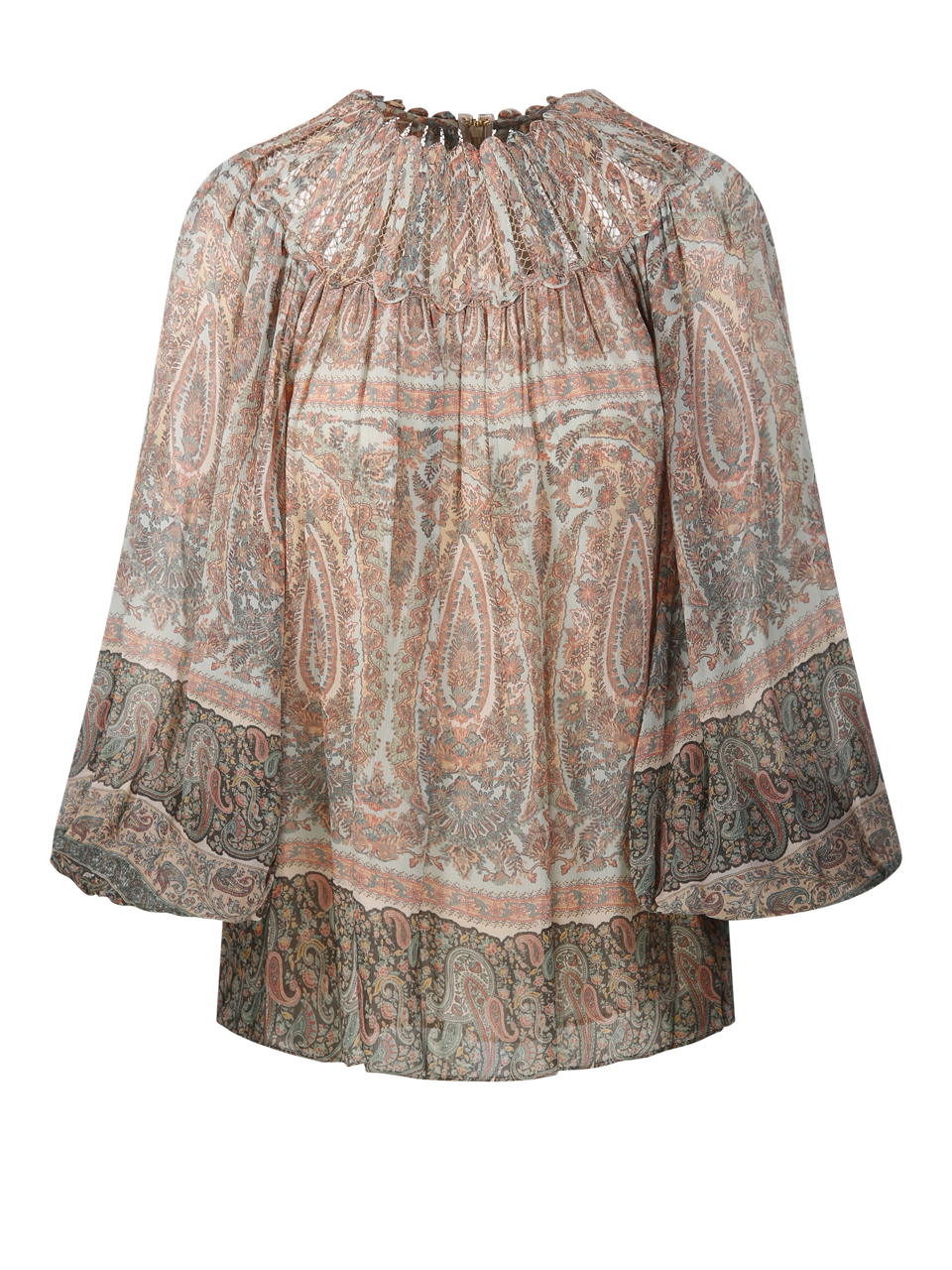 WOMAN ZIMMERMANN NUDE VISCOSE MOMENTUM ROULEAU BILLOW TOP