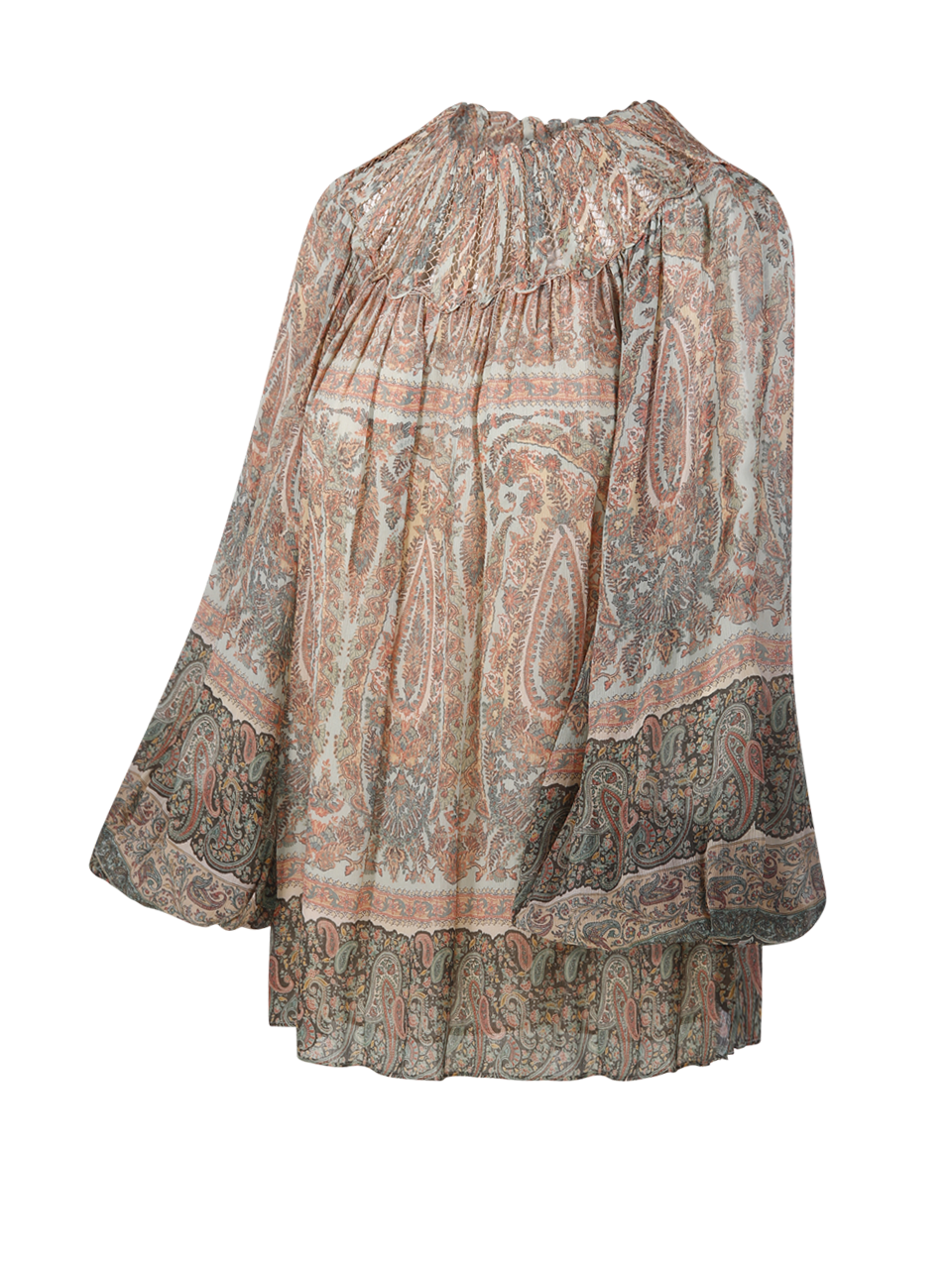 WOMAN ZIMMERMANN NUDE VISCOSE MOMENTUM ROULEAU BILLOW TOP