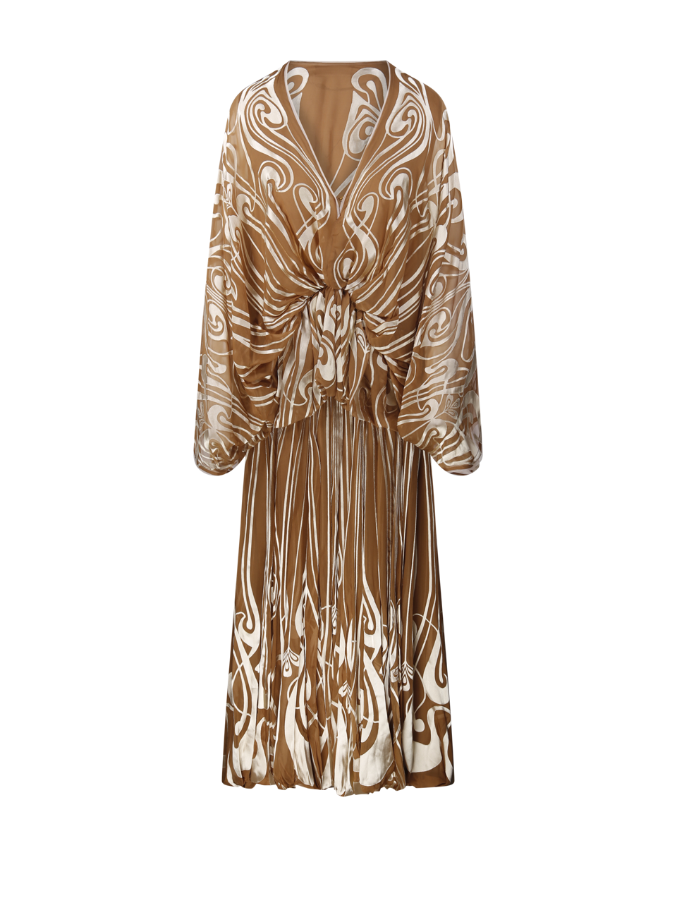 WOMAN ZIMMERMANN ORANGE VISCOSE MOMENTUM BURNOUT BUBBLE GOWN