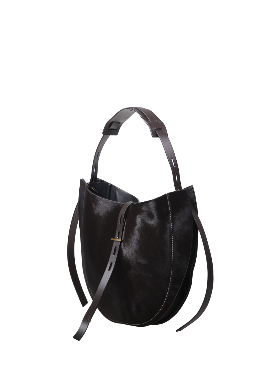 WOMAN MINOBOSSI BROWN LEATHER LIZ BAG