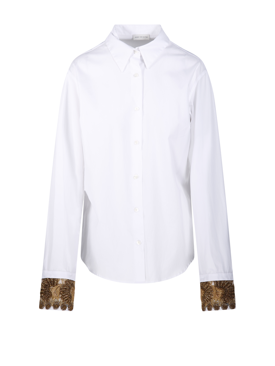 WOMAN DRIES VAN NOTEN WHITE COTTON CHLORIS SHIRT
