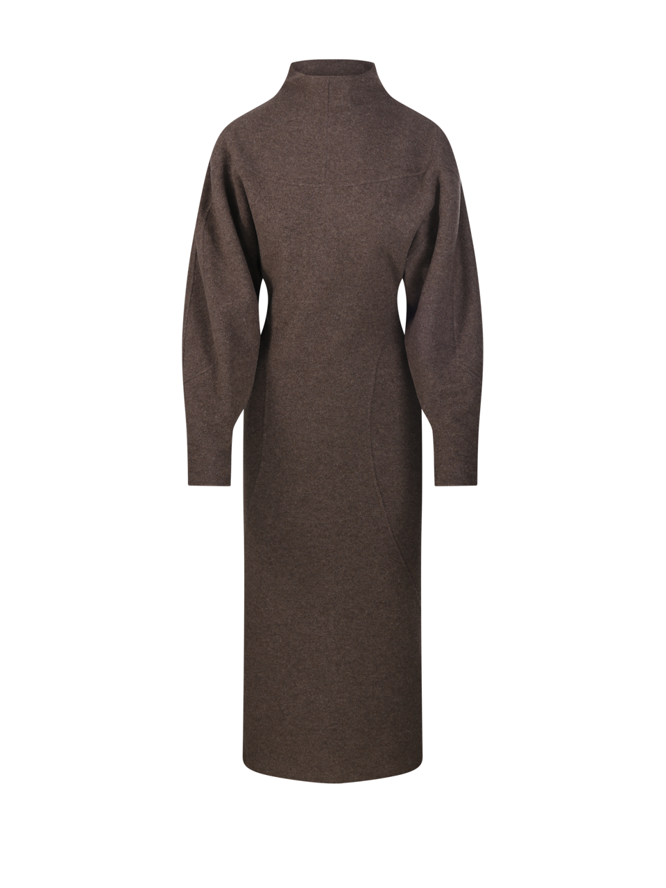 WOMAN MAXMARA BROWN VIRGIN WOOL TENUTA DRESS