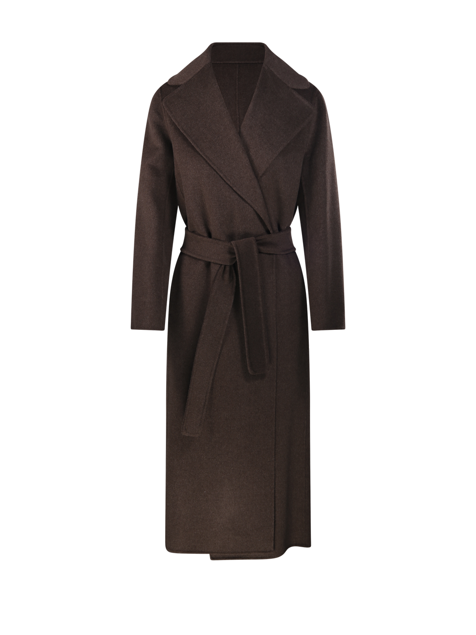 WOMAN MAXMARA S BROWN VIRGIN WOOL PACE COAT