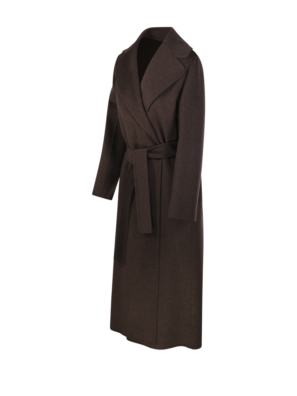 WOMAN MAXMARA S BROWN VIRGIN WOOL PACE COAT