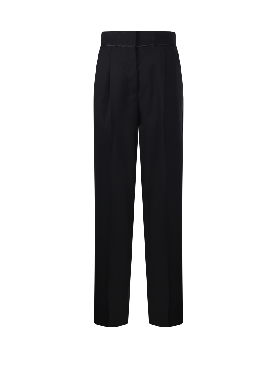 WOMAN FORTE FORTE BLACK POLYESTER HIGH WAIST PANT