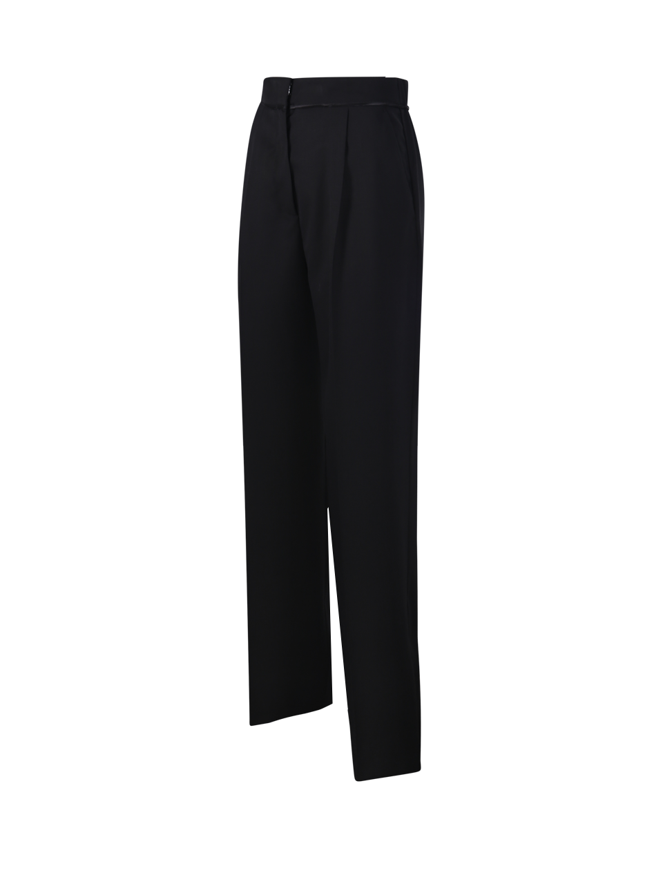 WOMAN FORTE FORTE BLACK POLYESTER HIGH WAIST PANT