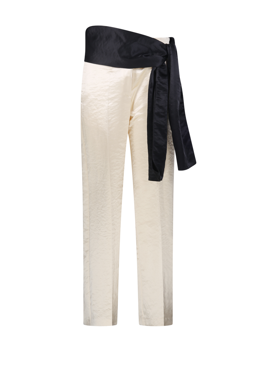WOMAN FORTE FORTE IVORY POLYESTER SMOKING PANT