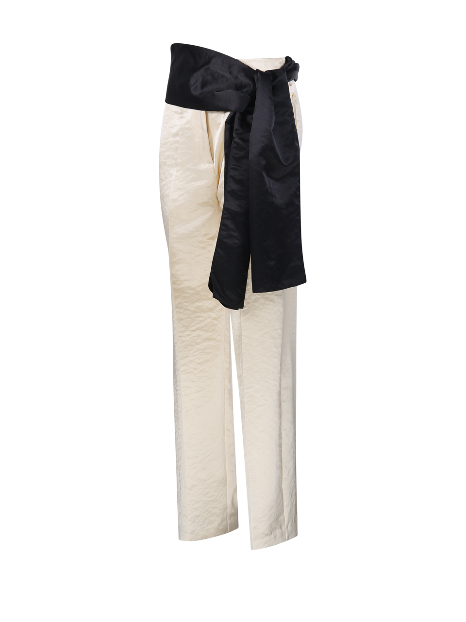 WOMAN FORTE FORTE IVORY POLYESTER SMOKING PANT