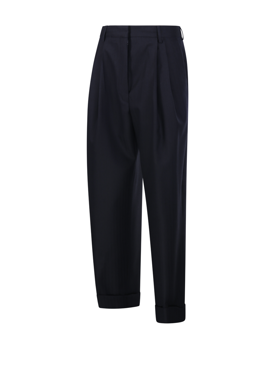 WOMAN DRIES VAN NOTEN BLUE WOOL PARTAN PANT
