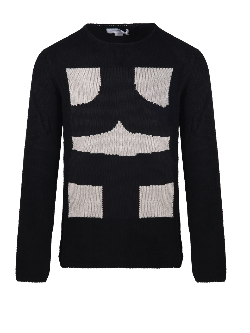 MEN COMME DES GARCONS BLACK POLYESTER SWEATER 