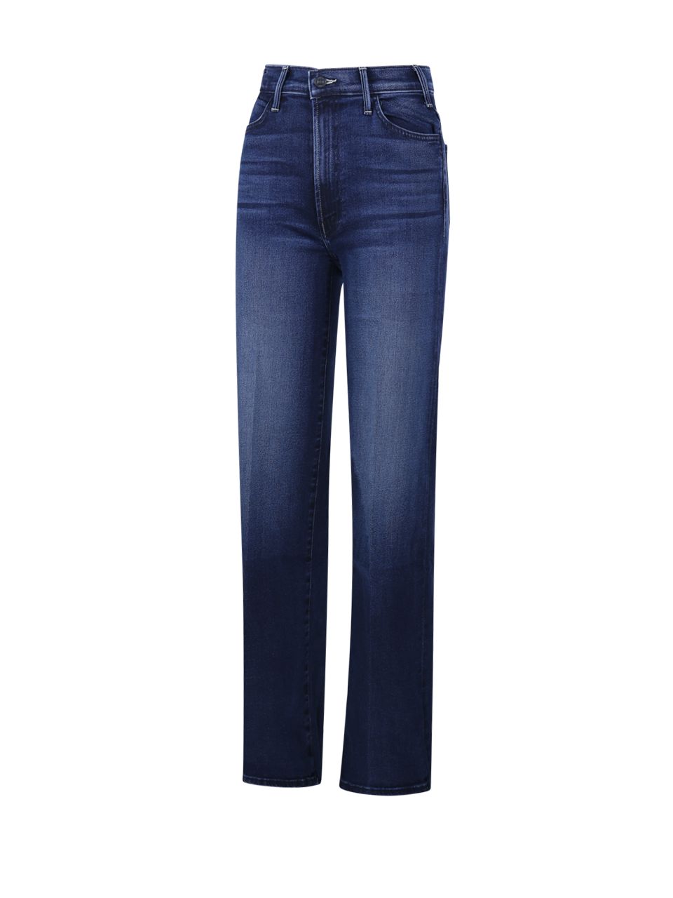 WOMAN MOTHER BLUE COTTON THE HUSTLER ROLLER SNEAK JEANS