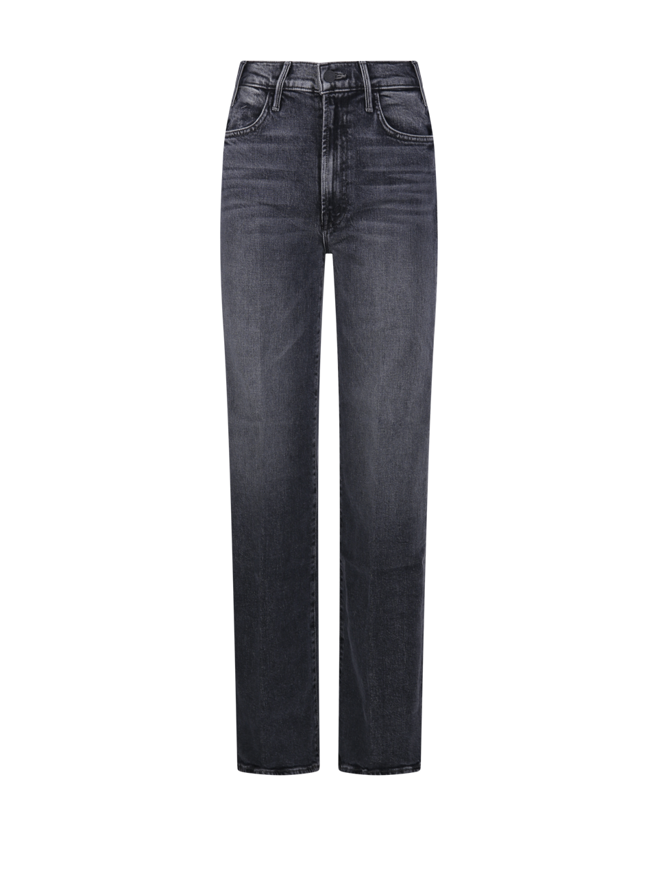WOMAN MOTHER BLACK COTTON THE HUSTLER ROLLER SNEAK JEANS