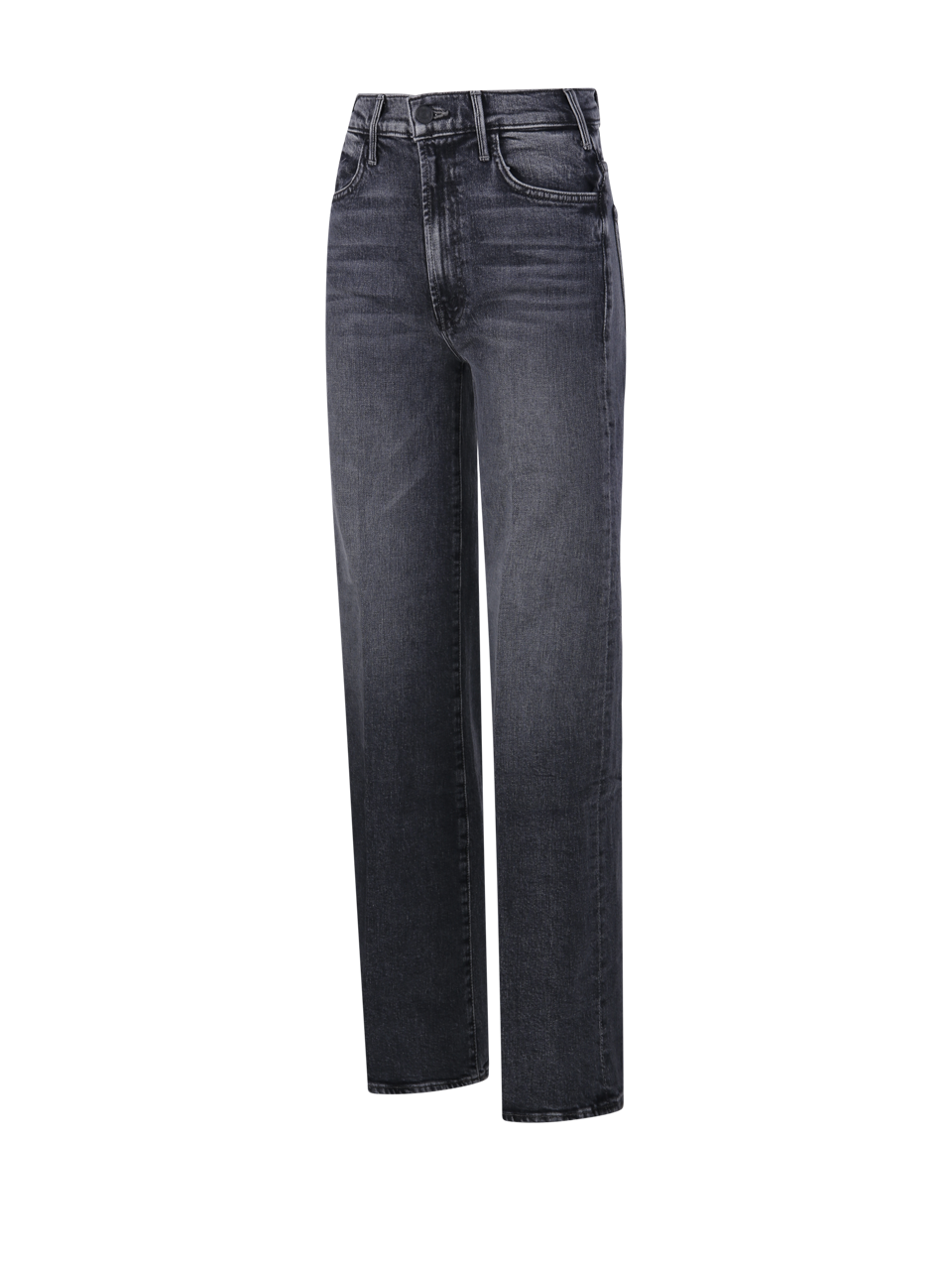 WOMAN MOTHER BLACK COTTON THE HUSTLER ROLLER SNEAK JEANS