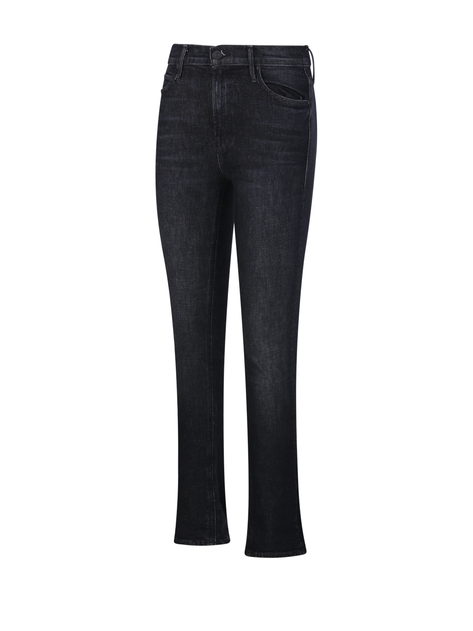 WOMAN MOTHER BLUE COTTON THE MID RISE DAZZLER SKIMP JEANS