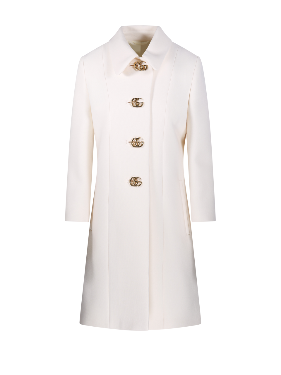 WOMAN GUCCI WHITE WOOL COAT