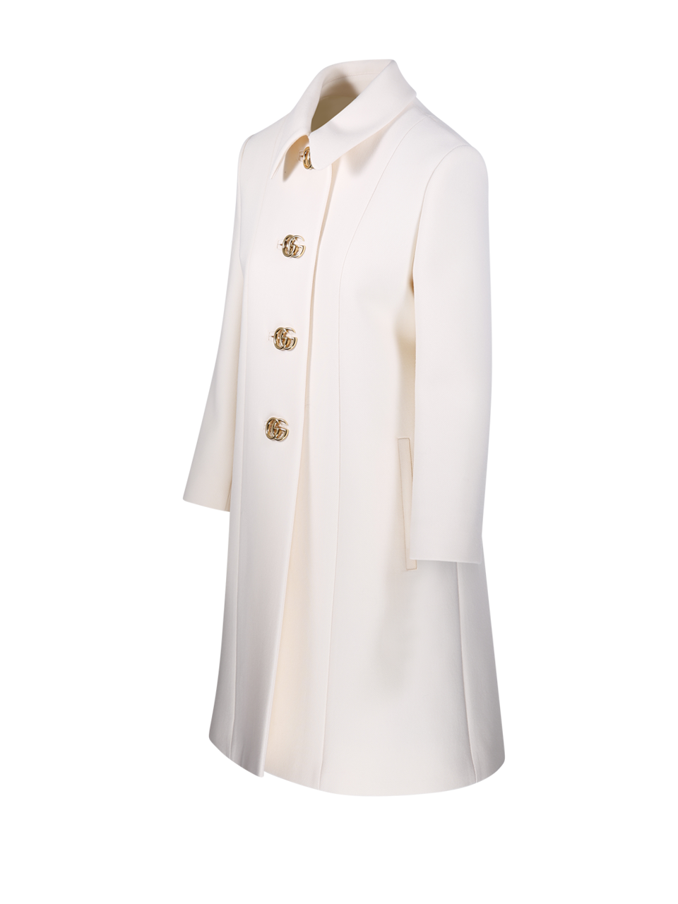 WOMAN GUCCI WHITE WOOL COAT