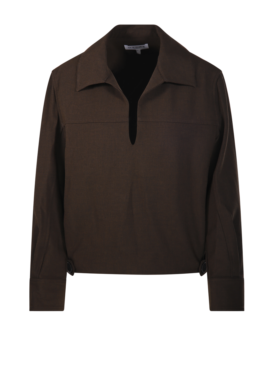 WOMAN OSCAR THE COLLECTION BROWN POLYESTER GRYAN BLOUSE