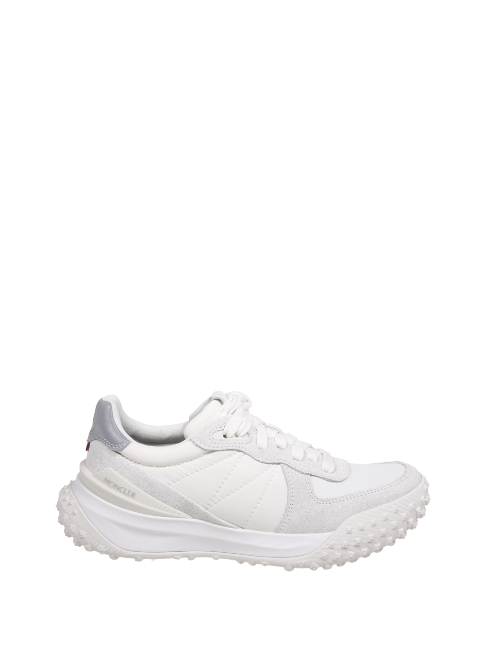 WOMAN MONCLER WHITE REAL LEATHER MONCLER CITY TREK LOW TOP SNEAKER