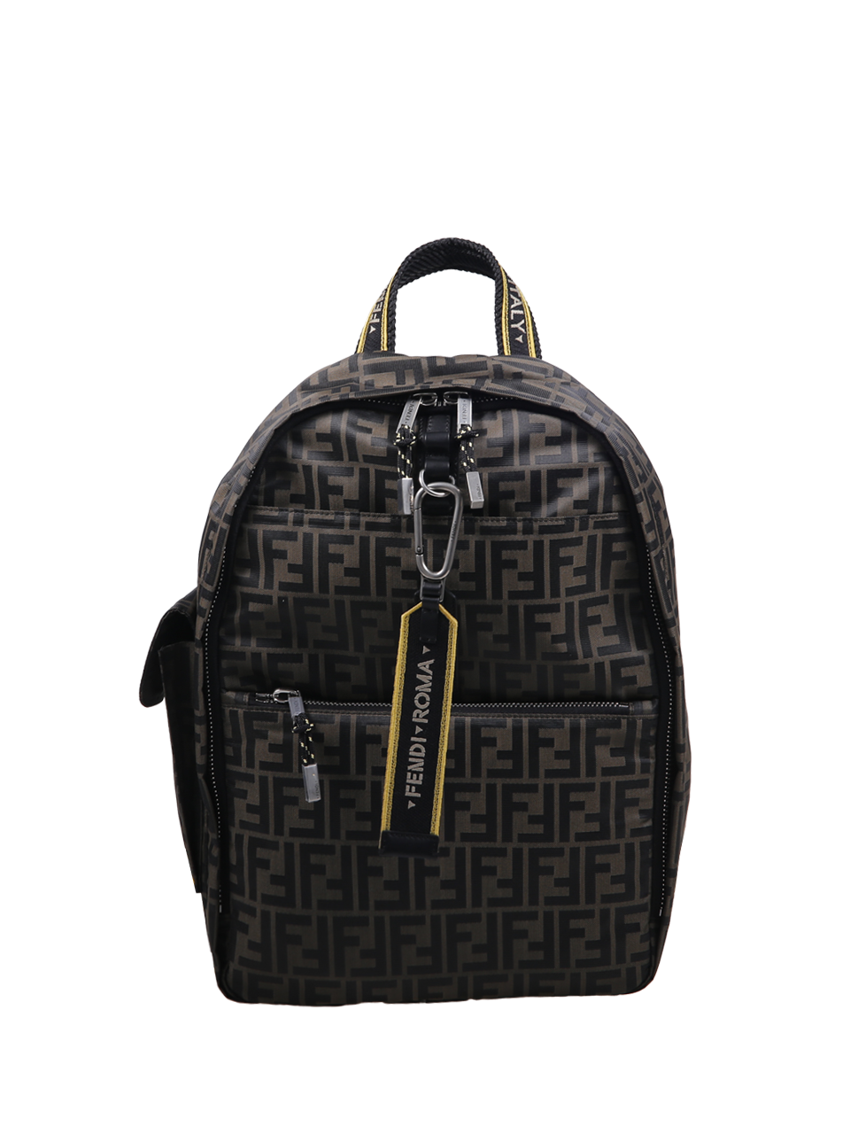 MEN FENDI BROWN LEATHER FENDI CLIMB BACKPACK