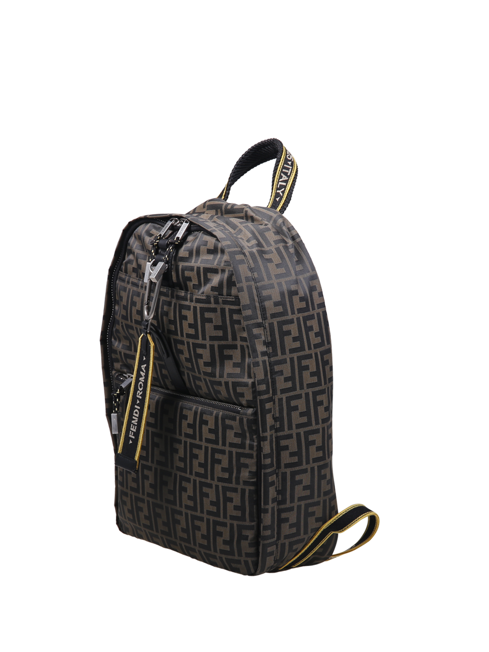 MEN FENDI BROWN LEATHER FENDI CLIMB BACKPACK