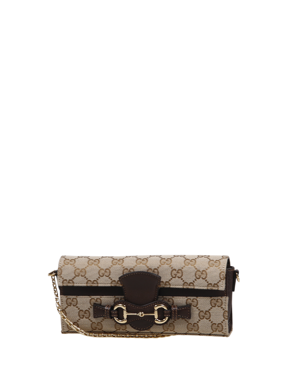 WOMAN GUCCI BEIGE LEATHER CHAIN WALLET
