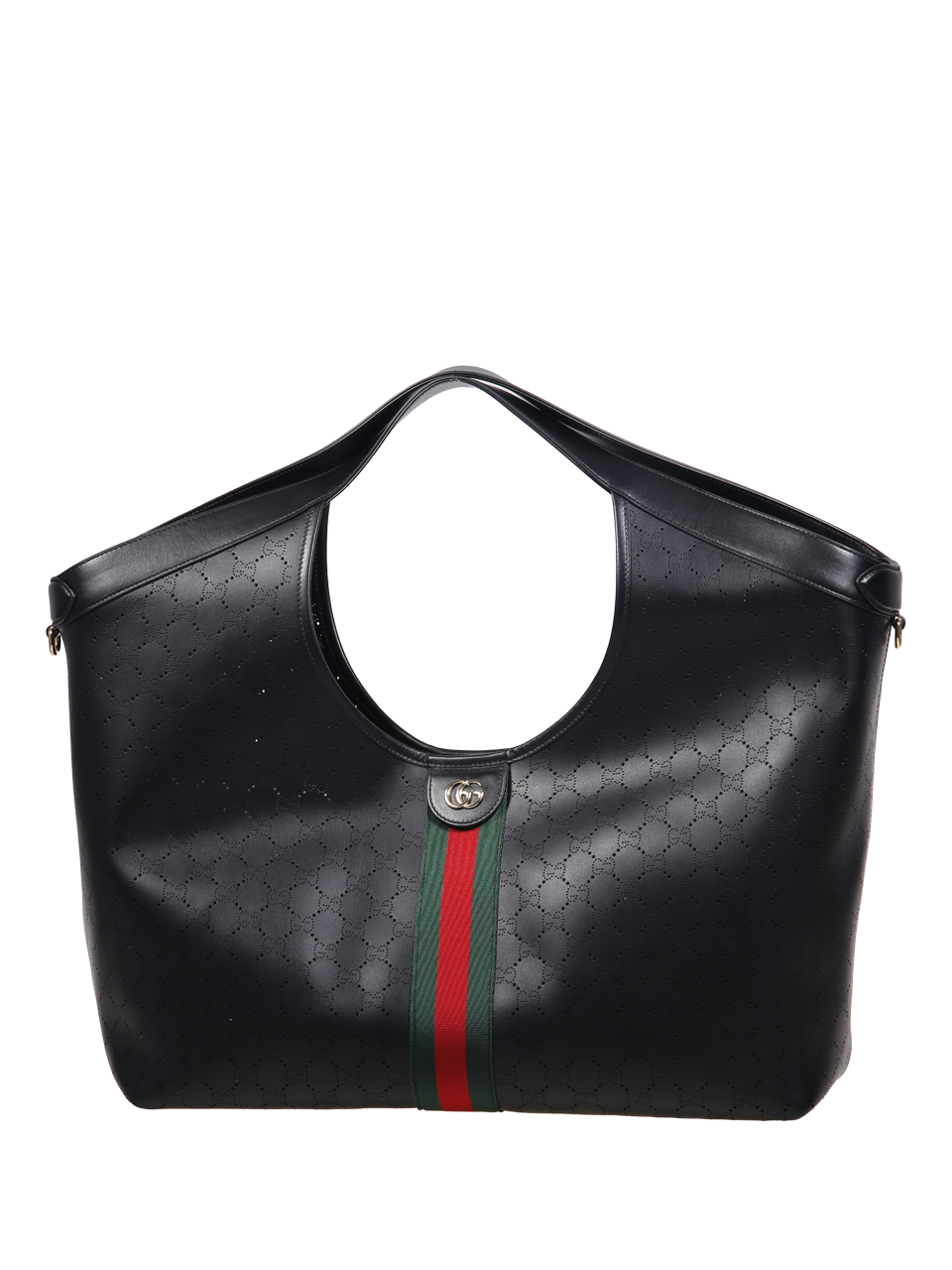 WOMAN GUCCI BLACK LEATHER GIGLIO L SHOPPING BAG