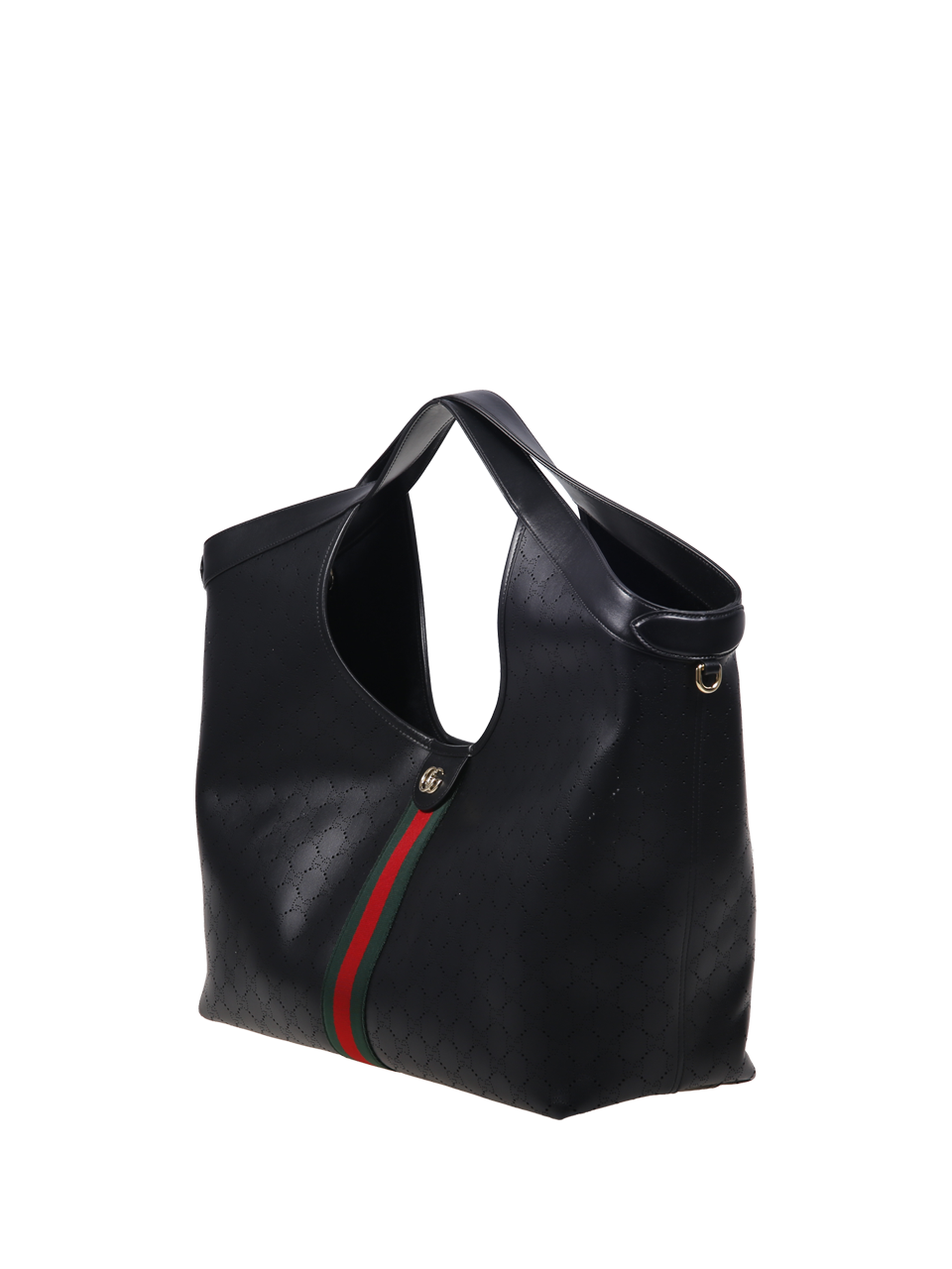 WOMAN GUCCI BLACK LEATHER GIGLIO L SHOPPING BAG