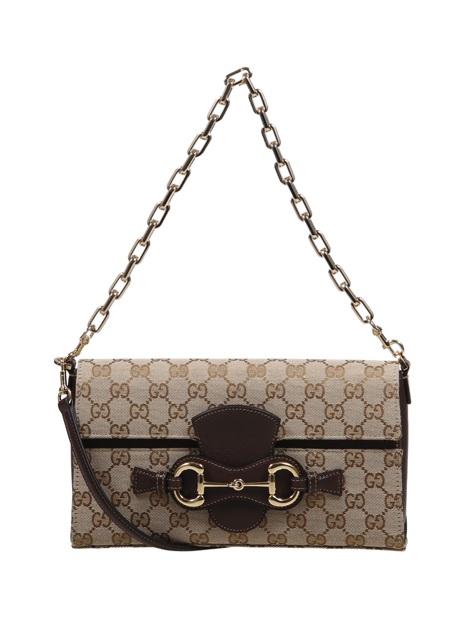 WOMAN GUCCI BEIGE LEATHER NEW HORSEBIT SHOULDER BAG