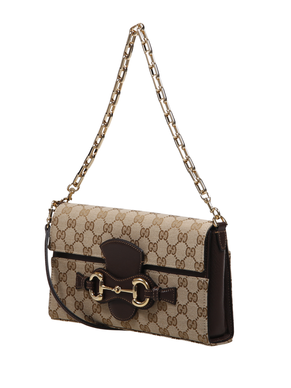 WOMAN GUCCI BEIGE LEATHER NEW HORSEBIT SHOULDER BAG