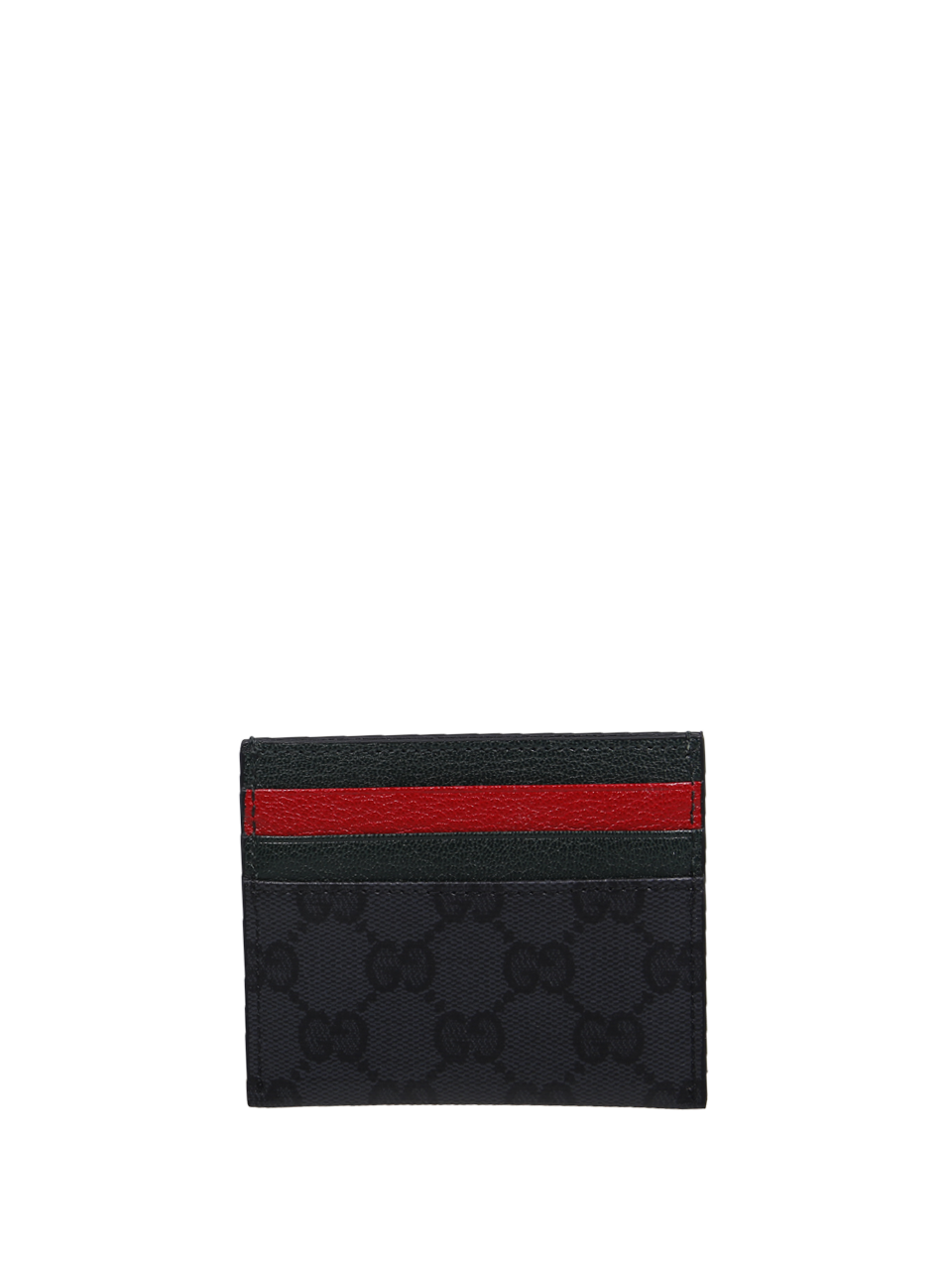 MEN GUCCI BLACK LEATHER CREDIT CARD CASE