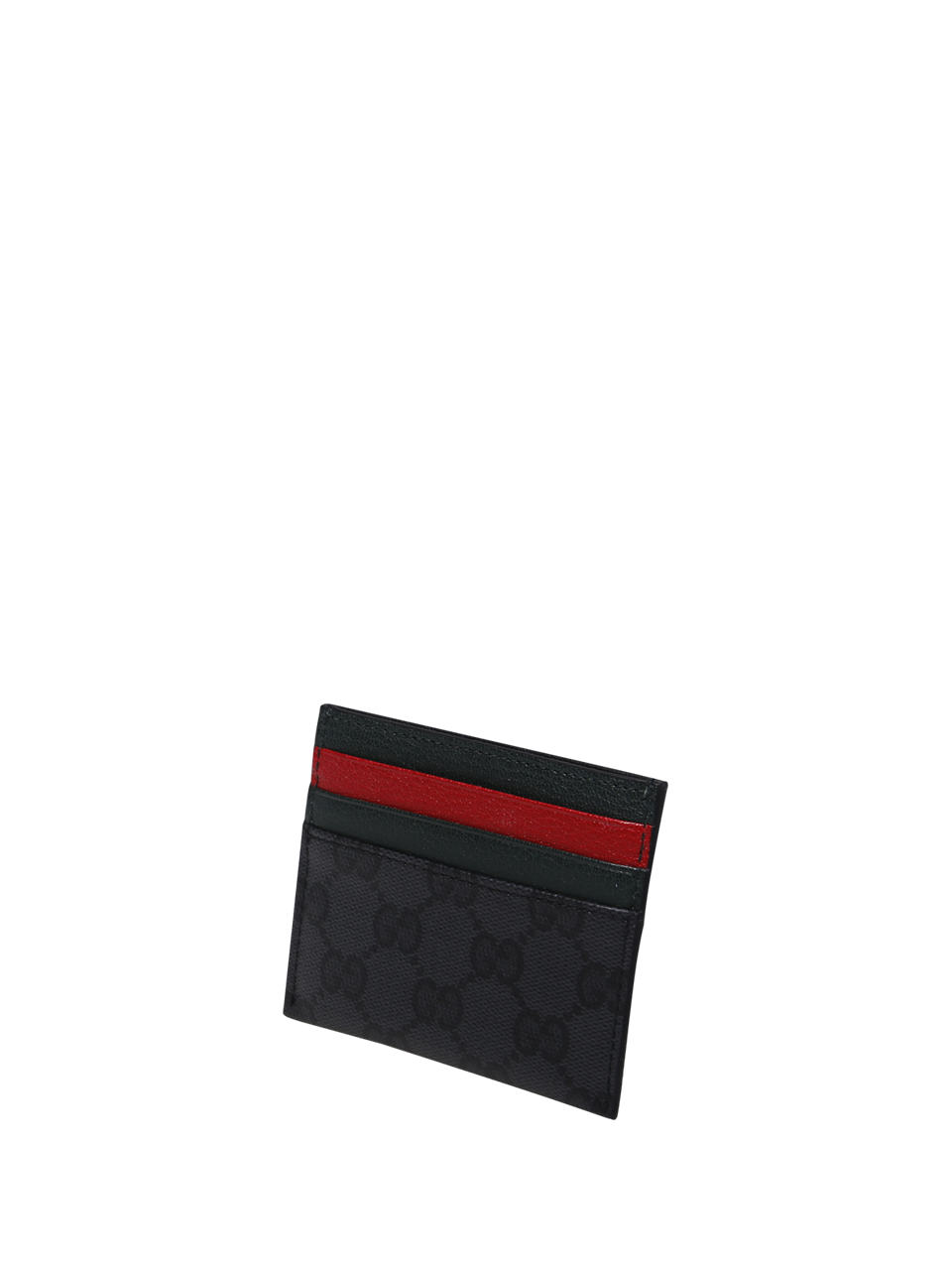 MEN GUCCI BLACK LEATHER CREDIT CARD CASE
