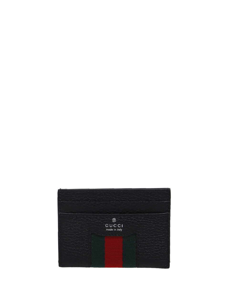 MEN GUCCI BLACK LEATHER CREDIT CARD CASE