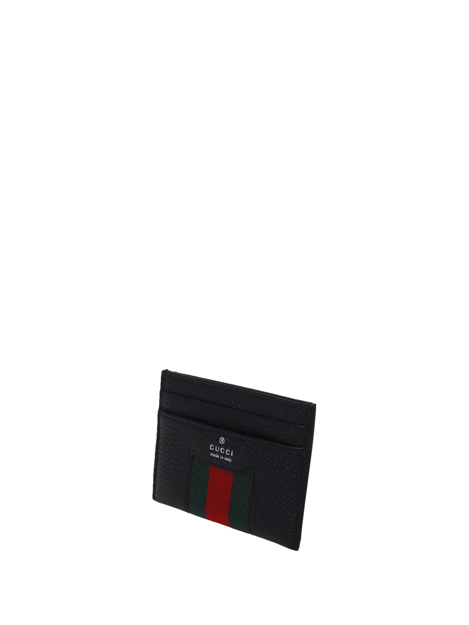 MEN GUCCI BLACK LEATHER CREDIT CARD CASE