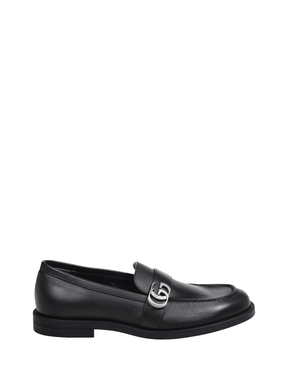 MEN GUCCI BLACK LEATHER COLLEGE 73 MOCCASIN