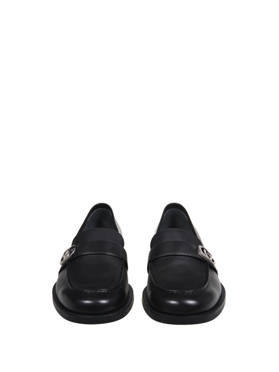 MEN GUCCI BLACK LEATHER COLLEGE 73 MOCCASIN