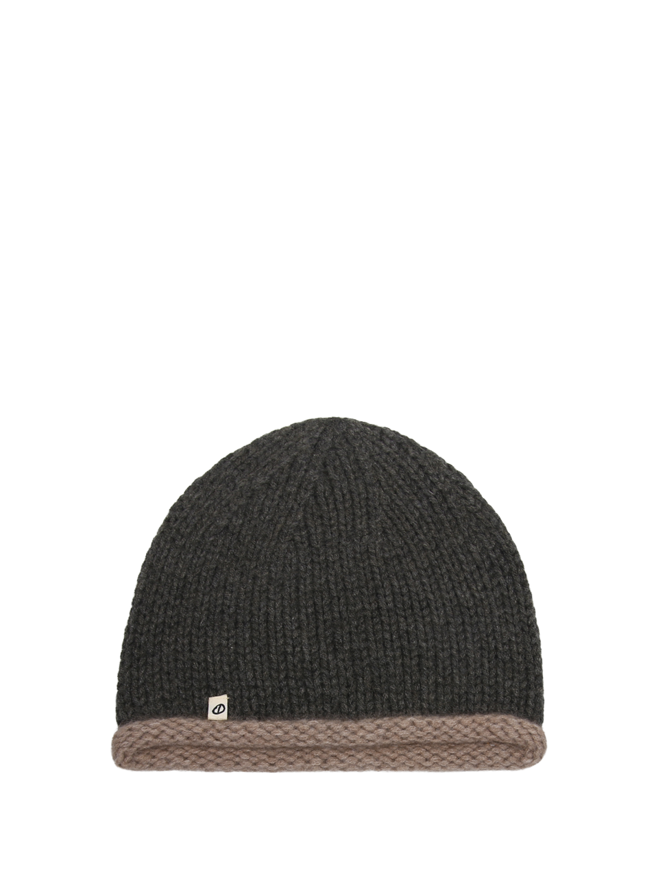 WOMAN OATS & RICE (M&O) GREEN ORGANIC COTTON COTTAGE HAND KNITTED ROLLED EDGE BEANIE