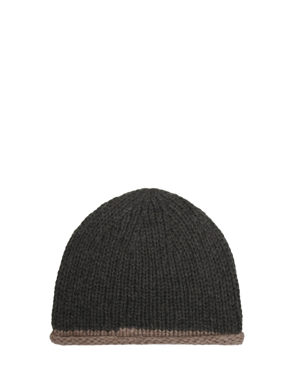 WOMAN OATS & RICE (M&O) GREEN ORGANIC COTTON COTTAGE HAND KNITTED ROLLED EDGE BEANIE