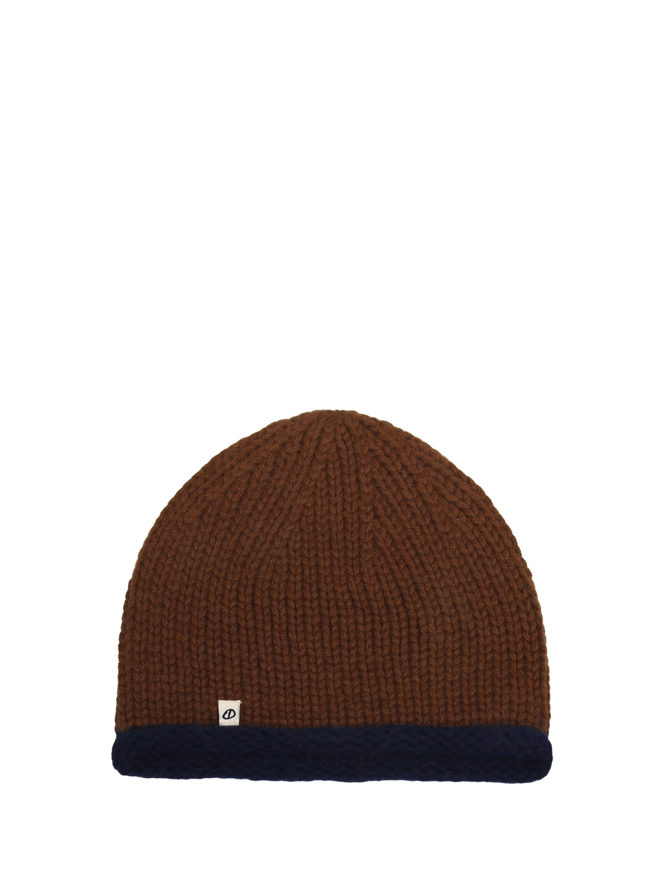 WOMAN OATS & RICE (M&O) ORANGE ORGANIC COTTON COTTAGE HAND KNITTED ROLLED EDGE BEANIE