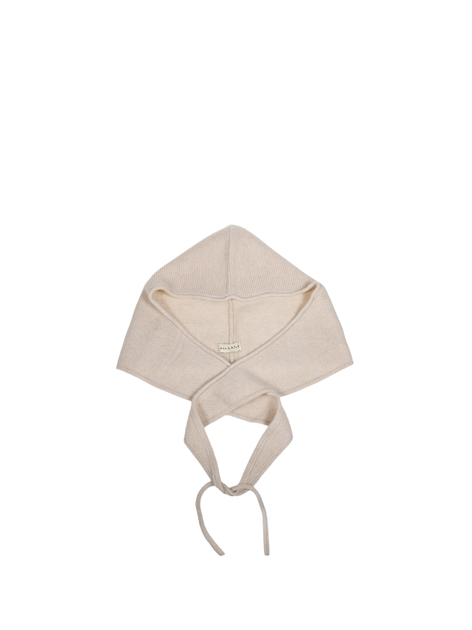 WOMAN OATS & RICE (M&O) IVORY ORGANIC CASHMERE EDEN CASHMERE HOODED SCARF