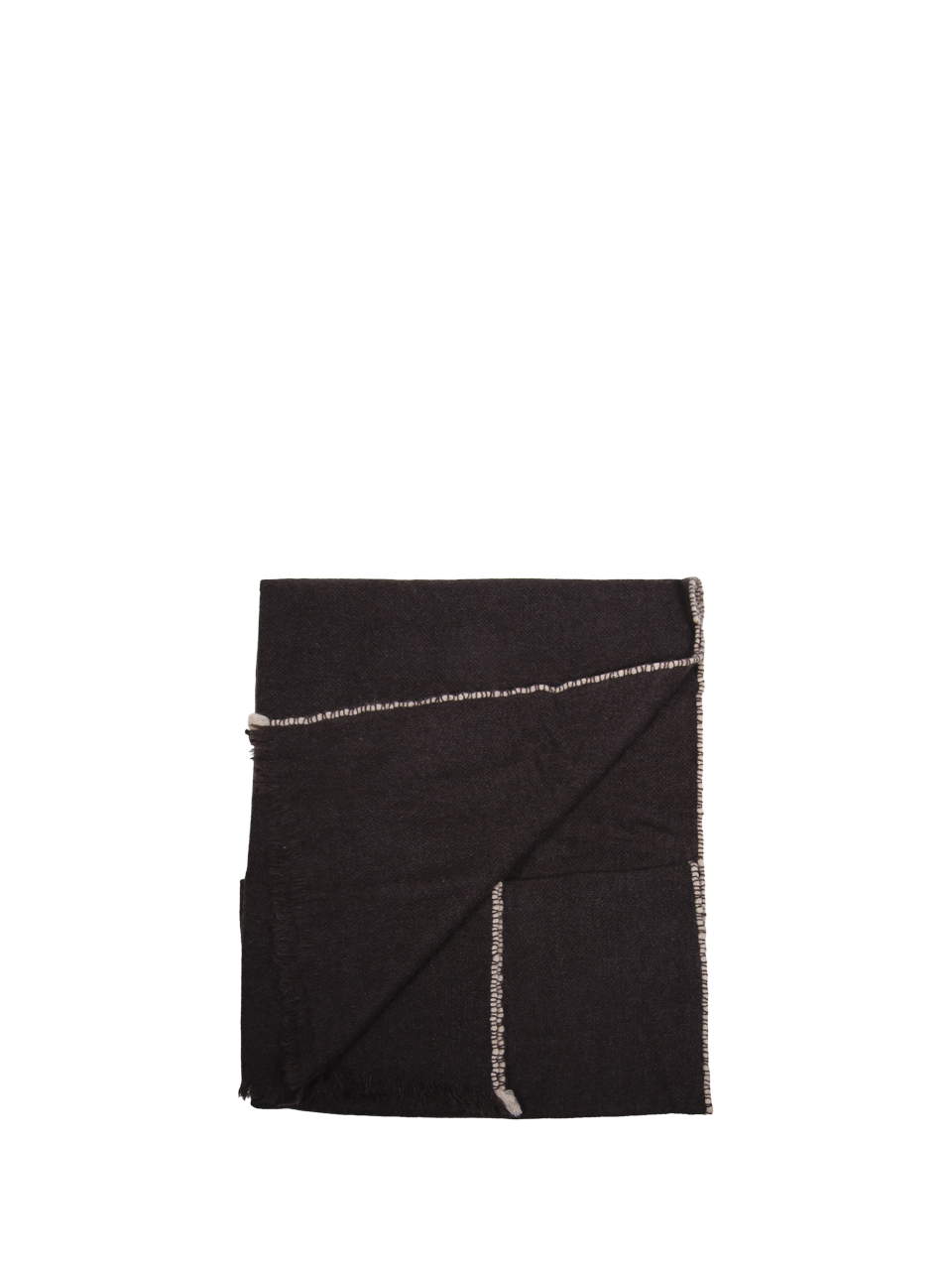 WOMAN OATS & RICE (M&O) BROWN ORGANIC CASHMERE WEAVER SCARF 