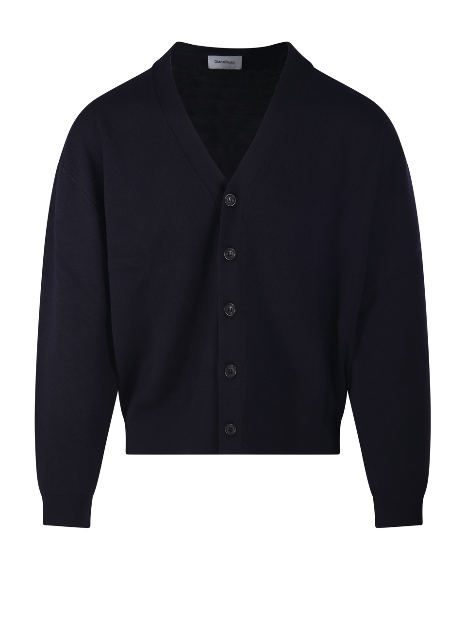 MEN DIANA STUDIO BLUE MERINO WOOL CARDIGAN