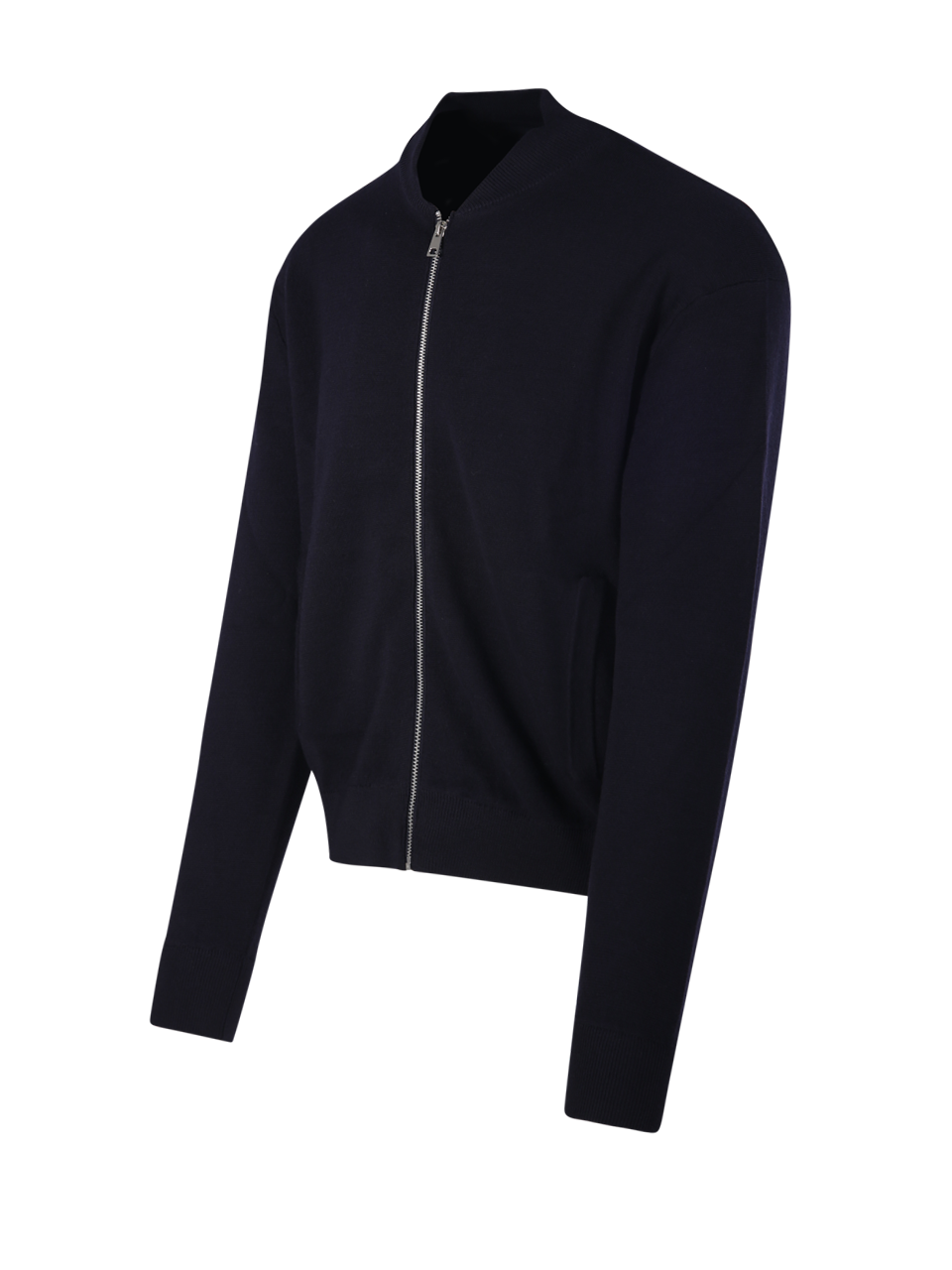 MEN DIANA STUDIO BLUE MERINO WOOL BOMBER JACKET