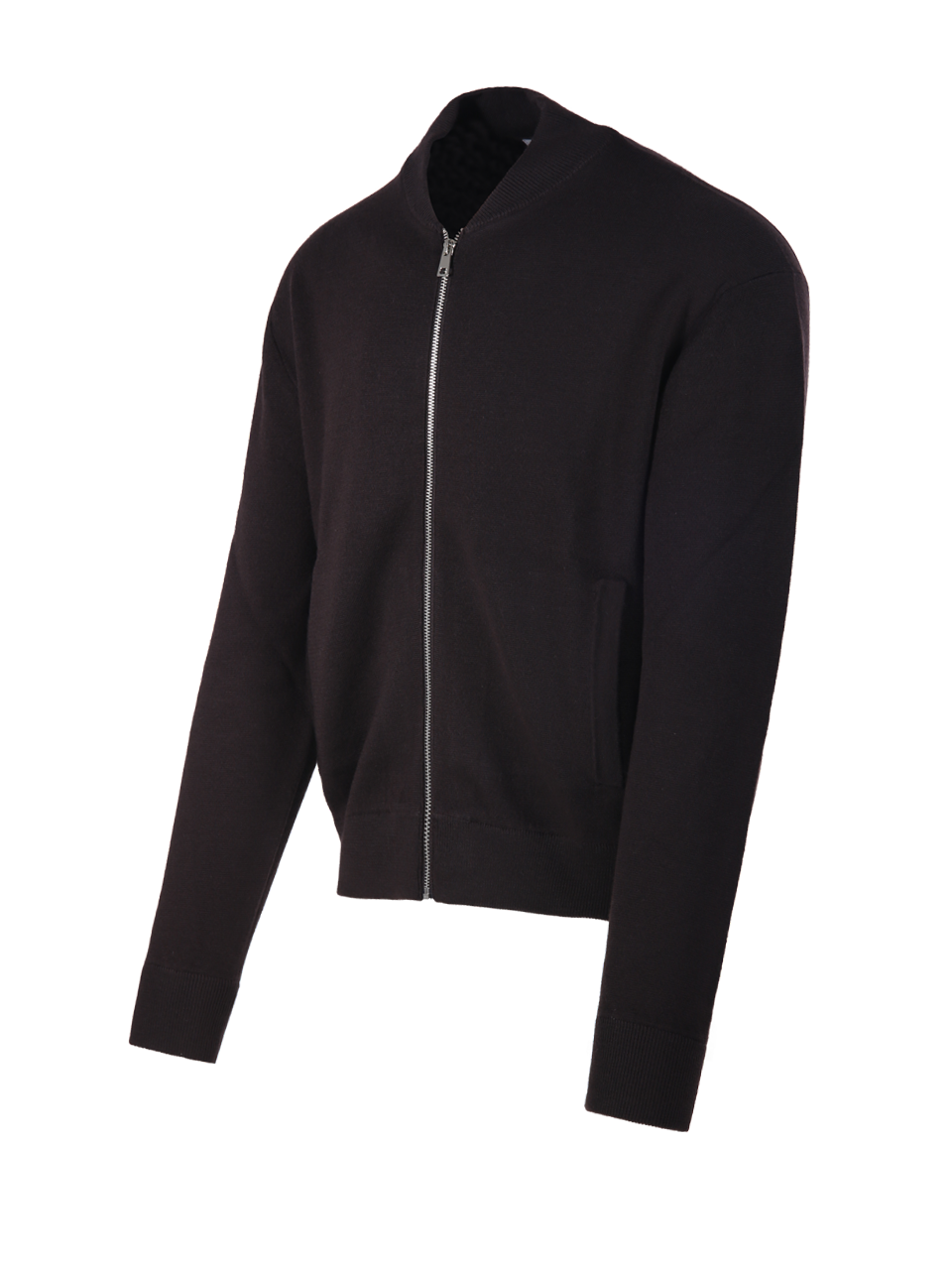 MEN DIANA STUDIO BROWN MERINO WOOL BOMBER JACKET