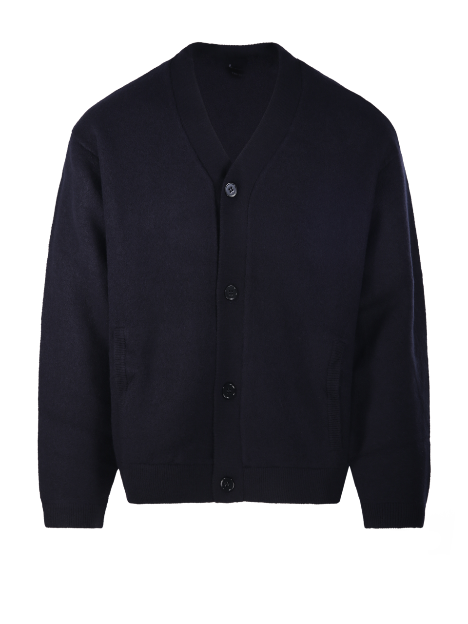 UOMO EMPORIO ARMANI CARDIGAN IN LANA VERGINE BLU 