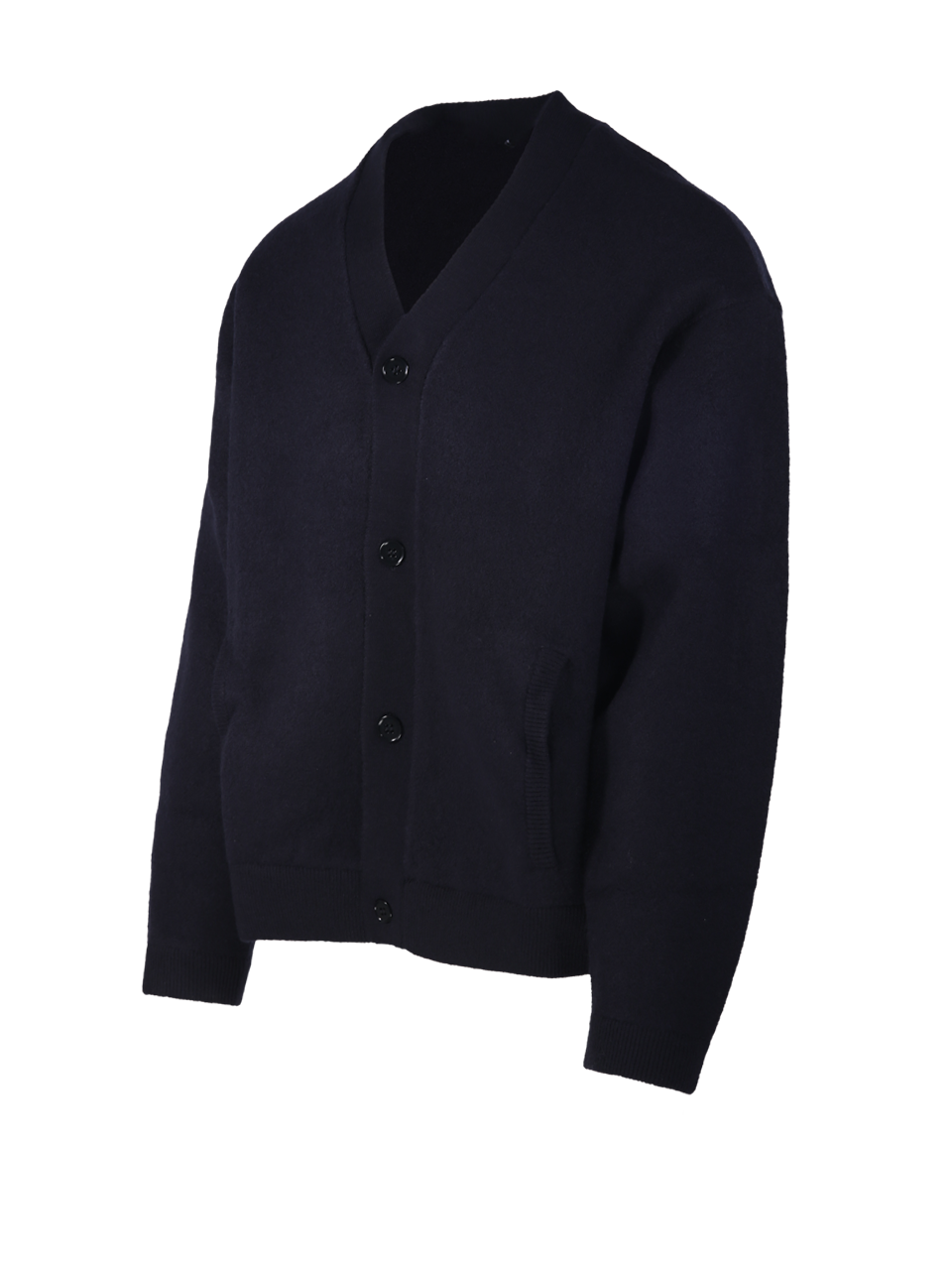 UOMO EMPORIO ARMANI CARDIGAN IN LANA VERGINE BLU 