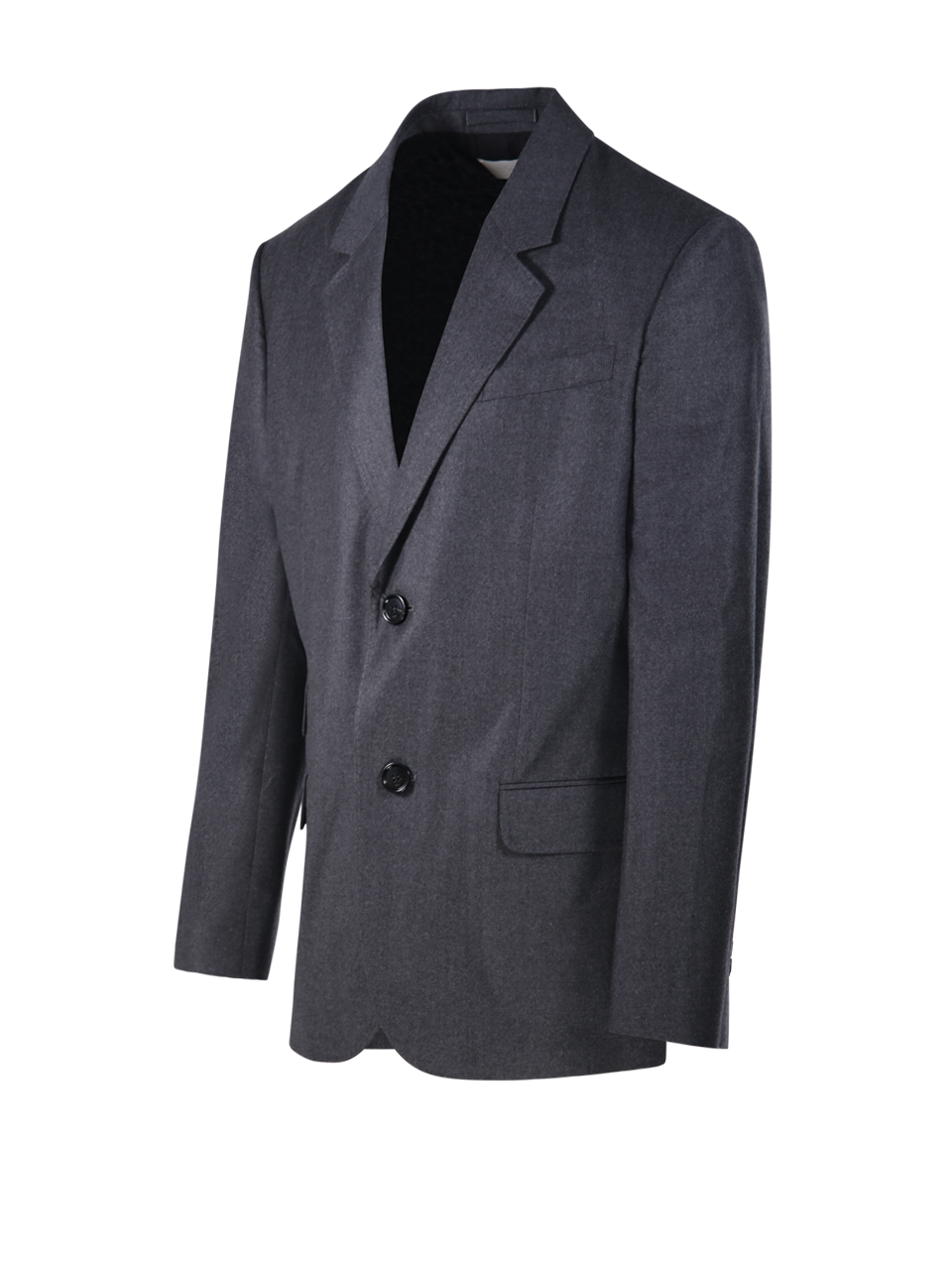 UOMO AMI BLAZER MONOPETTO IN LANA GRIGIA 