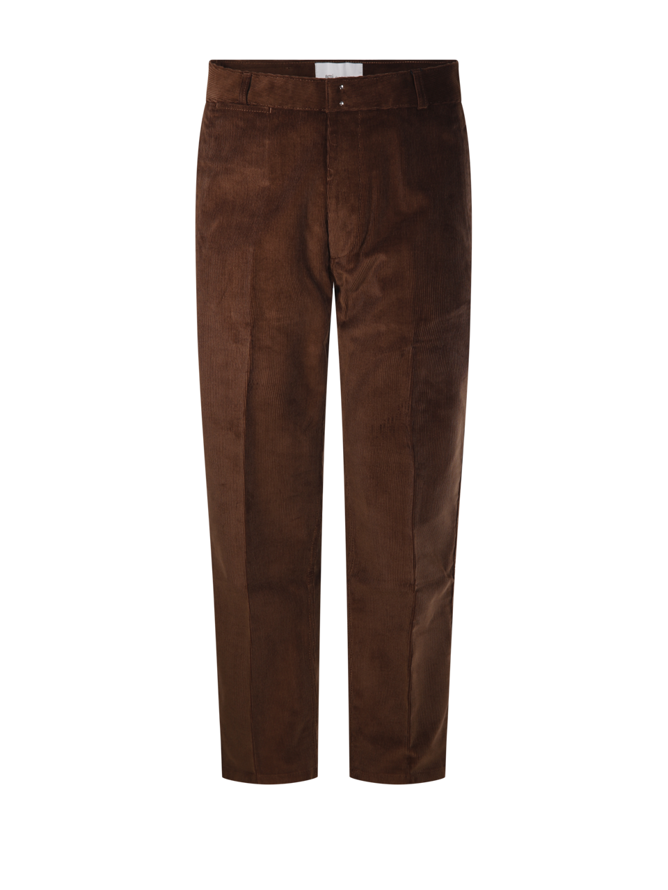 UOMO AMI PANTALONI PARISIAN IN COTONE MARRONE 